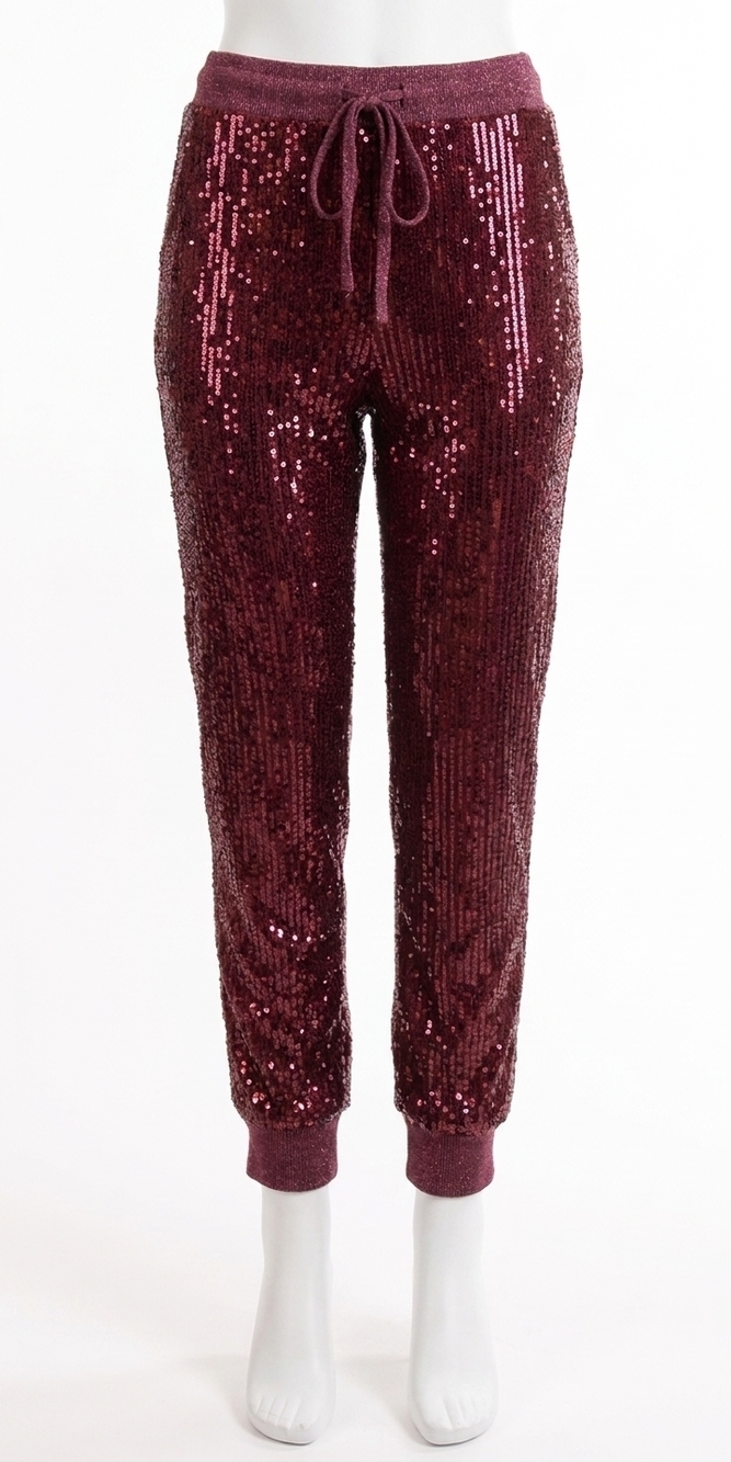 NEW GIGI MODA izabella pull-on jogger in burgundy